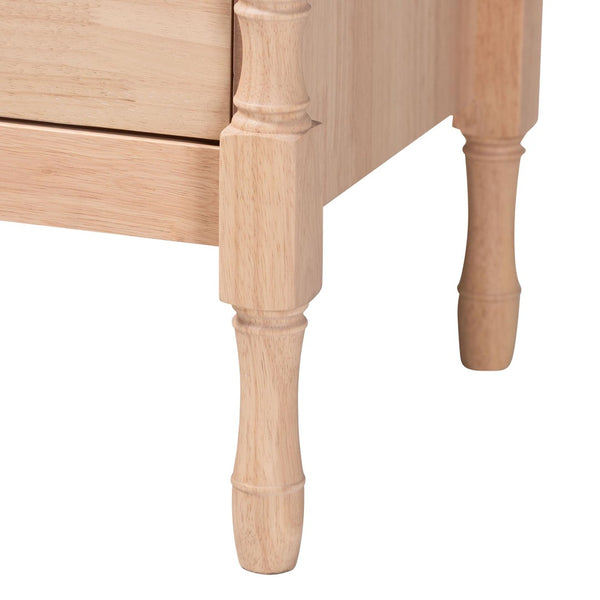 Baxton Studio Baxton Studio Laurent Cottage Farmhouse 4-Piece Bedroom Set - Spindle Bed, Dresser, Chest & Nightstand Candis-Beech-Queen 4PC Bedroom Set