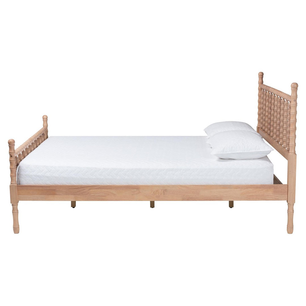 Baxton Studio Baxton Studio Laurent Platform Bed - Stylish Bamboo-Inspired Spindle Frame for Cozy Bedrooms, Queen MG0258-Beech-Queen