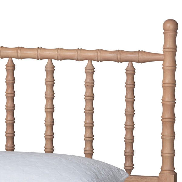 Baxton Studio Baxton Studio Laurent Platform Bed - Stylish Bamboo-Inspired Spindle Frame for Cozy Bedrooms, Queen MG0258-Beech-Queen