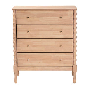 Baxton Studio Baxton Studio Laurent Chest - Stylish 4-Drawer Organizer with Bamboo Legs for Chic Bedroom Storage MG9017-Beech-4DW-Chest