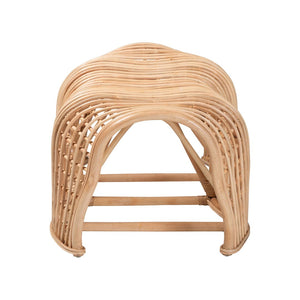 Baxton Studio bali Daiki Natural Rattan Bench - Lightweight Bohemian Accent Seating for Entryway, Bedroom, Living Room Daiki-Rattan Pitrit Decor-Bench