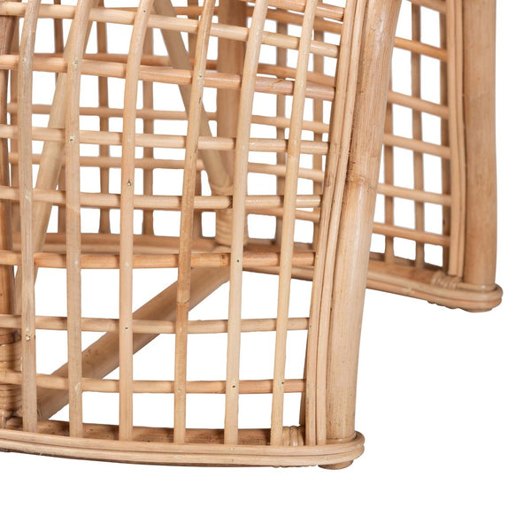 Baxton Studio bali Daiki Natural Rattan Bench - Lightweight Bohemian Accent Seating for Entryway, Bedroom, Living Room Daiki-Rattan Pitrit Decor-Bench