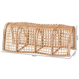 Baxton Studio bali Daiki Natural Rattan Bench - Lightweight Bohemian Accent Seating for Entryway, Bedroom, Living Room Daiki-Rattan Pitrit Decor-Bench