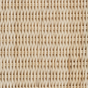 Baxton Studio bali & pari Sarna Handwoven Rattan End Table - Coastal Boho Accent Table with Scalloped Base & Non-Marking Feet Sarna-Natural/White-Rattan-ET