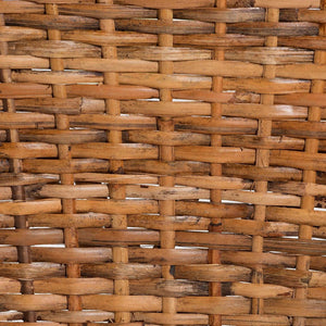 Baxton Studio bali Tara Handwoven Rattan Dining Chair - Coastal Boho Armchair with Curved Backrest & Stable Support Tara-Brown Rattan/Natural-DC