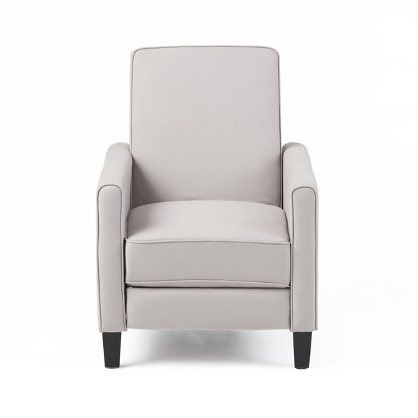 English Elm Christopher Knight Home® - Grey Linen Push Back Chair with Plush Padding, Ergonomic Recline, Breathable Fabric & Durable Frame (97) 52422.00FDGRY