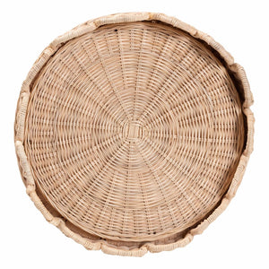 Baxton Studio bali Latoya Natural Rattan End Table - Handwoven 2-Tier Wicker Side Table for Boho-Chic Spaces WS156/Smaller-Natural Rattan-ET