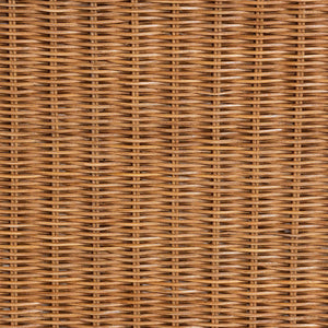 Baxton Studio Bali Oteria Natural Rattan Coffee Table - Handwoven Scalloped Two-Tier Cocktail Table, Coastal Boho Chic Palm Short-Light Honey Rattan-CT