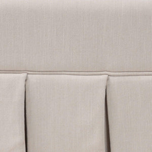 Baxton Studio Baxton Studio Astin Platform Bed - Modern Upholstered Queen Bed with Pleated Skirt & Panel Headboard CF0022-5-Pleated Beige-Queen