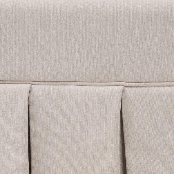 Baxton Studio Baxton Studio Astin Platform Bed - Modern Upholstered Queen Bed with Pleated Skirt & Panel Headboard CF0022-5-Pleated Beige-Queen