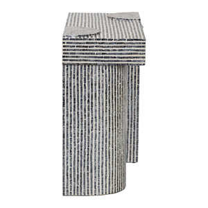 Baxton Studio bali Tawana Capiz Shell Console Table - Coastal Modern Accent for Entryway or Living Room Style F2502-FT08-Capiz-Console Table