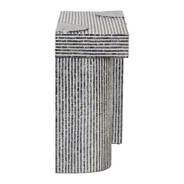 Baxton Studio bali Tawana Capiz Shell Console Table - Coastal Modern Accent for Entryway or Living Room Style F2502-FT08-Capiz-Console Table