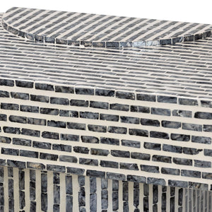 Baxton Studio bali Tawana Capiz Shell Console Table - Coastal Modern Accent for Entryway or Living Room Style F2502-FT08-Capiz-Console Table