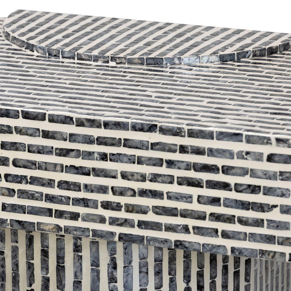 Baxton Studio bali Tawana Capiz Shell Console Table - Coastal Modern Accent for Entryway or Living Room Style F2502-FT08-Capiz-Console Table