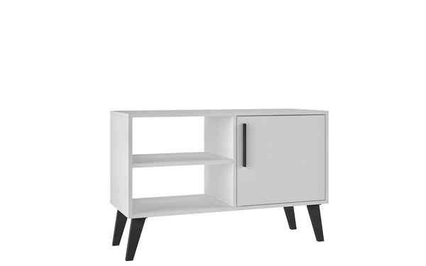 Manhattan Comfort Amsterdam Mid-Century Modern TV Stand White 145AMC205