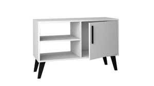 Manhattan Comfort Amsterdam Mid-Century Modern TV Stand White 145AMC205