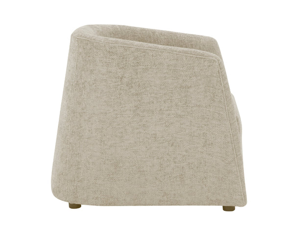 Sunpan Serenade Lounge Chair - Striking Round Design in Stylish Upholstery for a Stunning Home Accent Husky Beach