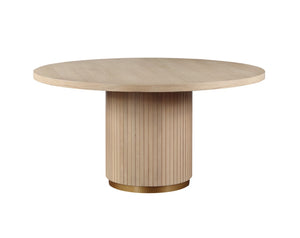 English Elm Cesare Square Pedestal Dining Table Oak Veneer Seats Six with Golden Iron Accent B2749S00217
