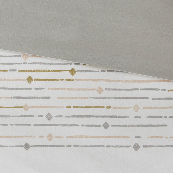 English Elm Full/Queen Nea Cotton Printed Duvet Cover Set with Trims, Tassels & Anti-Microbial Finish for Chic Bedrooms B03596468