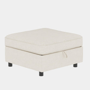 English Elm Love Seat Compact Mid Century Modern Sofa with Hidden Storage for Bedroom or Dorm Beige W680S00138