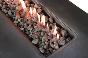 English Elm 24'' Concrete Propane/Natural Gas Outdoor Fire Pit Table with 50,000 BTU, Stainless Steel Burner, Weather-Resistant Charcoal B120P247489