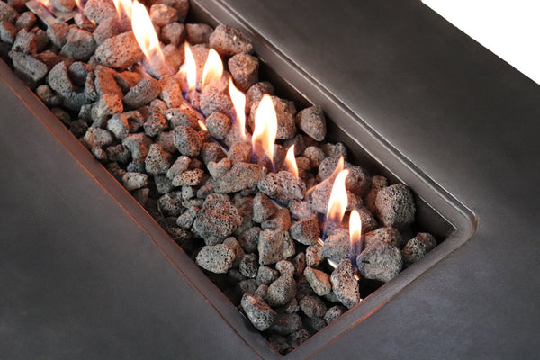 English Elm 24'' Concrete Propane/Natural Gas Outdoor Fire Pit Table with 50,000 BTU, Stainless Steel Burner, Weather-Resistant Charcoal B120P247489