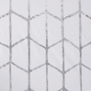 English Elm Total Blackout Metallic Print Grommet Curtain Panel - Stylish Insulation & Light Control Upgrade B03596335-GIGA