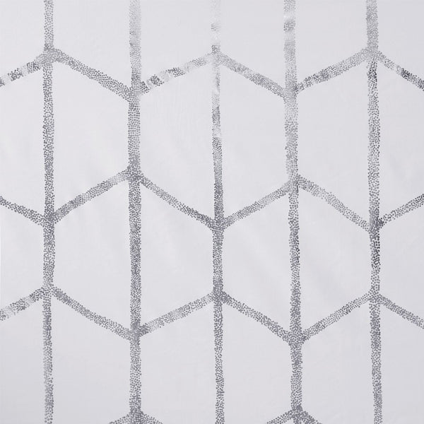 English Elm Total Blackout Metallic Print Grommet Curtain Panel - Stylish Insulation & Light Control Upgrade B03596335-GIGA