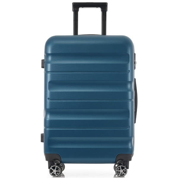 English Elm Hardshell Abs Four Piece Luggage Set with Spinner Wheels Tsa Lock Packing Cubes Inky Blue N730P262653C