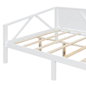 English Elm Twin Daybed Frame Solid Pine Sofa Bed for Guest Room Studio or Teen Bedroom White N708P266726K
