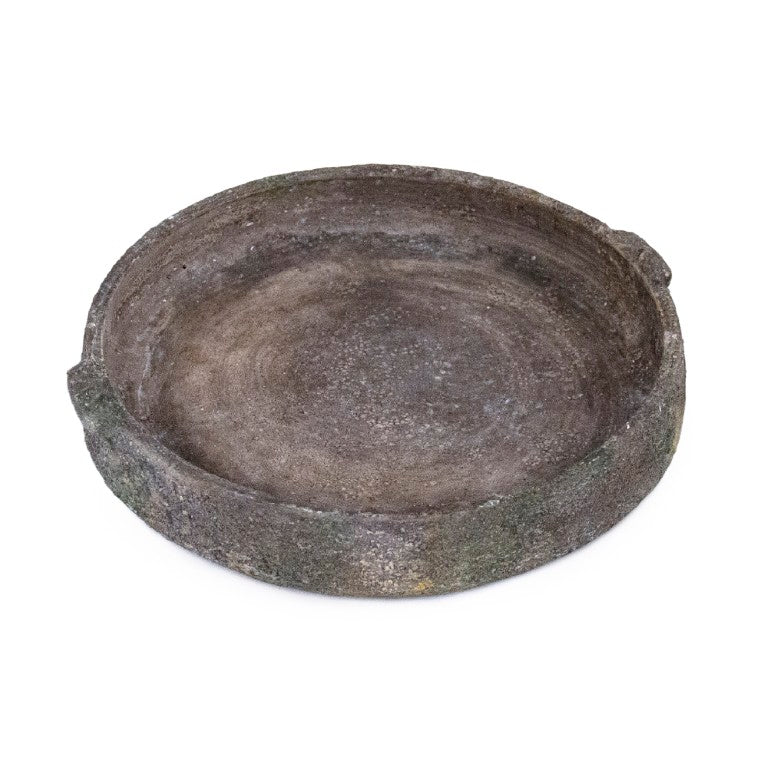Zentique Distressed Stoneware Platter 16.5" x 15.5" – Rustic Distressed Finish, Durable Chip-Resistant Centerpiece PMID 14618L B17
