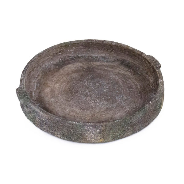 Zentique Distressed Stoneware Platter 16.5" x 15.5" – Rustic Distressed Finish, Durable Chip-Resistant Centerpiece PMID 14618L B17