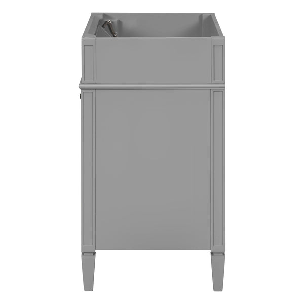 English Elm 30'' Modern Bathroom Vanity Cabinet with Roman Legs, 3 Drawers, Adjustable Shelf, Tip-Out Drawer, Durable MDF/Solid Wood Gray N710P236988E