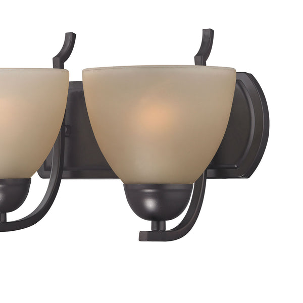 Thomas Lighting Kingston Two Light Vanity Fixture with Bell Glass Shades for Bathroom Elegance Bronze 13 inches 1462BB/10