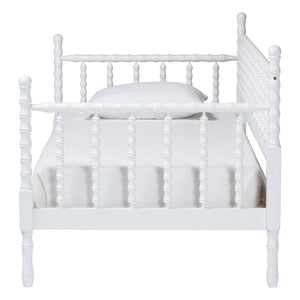 Baxton Studio Baxton Studio Laurent Daybed - Elegant Spindle Frame with Bamboo Posts for Stylish Cottage Charm MG0258-1-White-Daybed-Twin