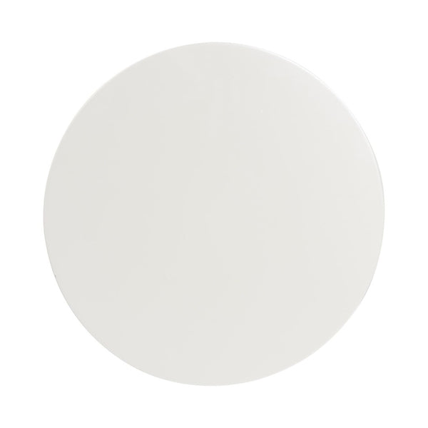 Baxton Studio Baxton Studio Sally Round Nightstand - Mid-Century Stylish Side Table with Open Shelf, Fully Assembled White KL-1739-Sally Round-White/Wooden-NS