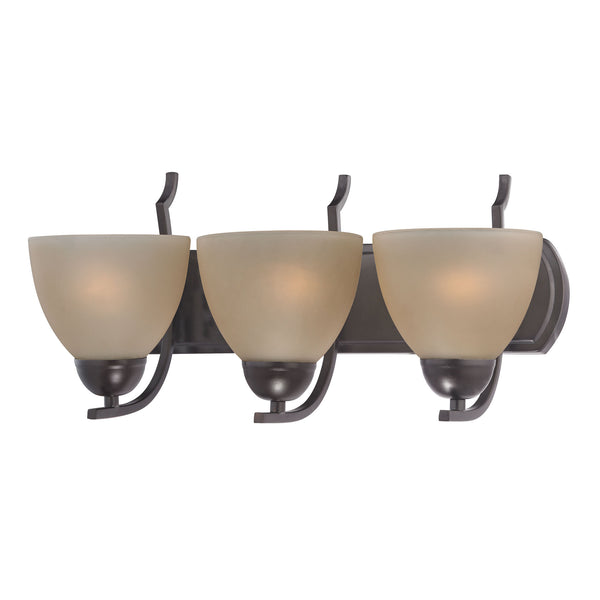 Thomas Lighting Kingston Two Light Vanity Fixture with Bell Glass Shades for Bathroom Elegance Bronze 20 inches 1463BB/10