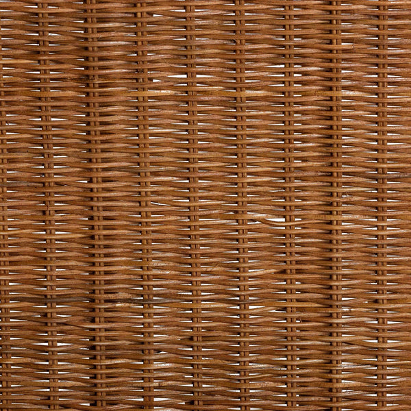 Baxton Studio Bali Papina Natural Rattan Pet Bed With Scalloped Sides, Handwoven Boho Lounge With Cushion Light Honey DC1122-Natural Rattan-Sm-Cushion-Pet Bed