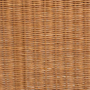 Baxton Studio Bali Modesta Natural Rattan Bench - Handwoven Teak Frame, Scalloped Apron & X-Frame Coastal Boho Seating DC9050 Mod-Natural Rattan-Bench