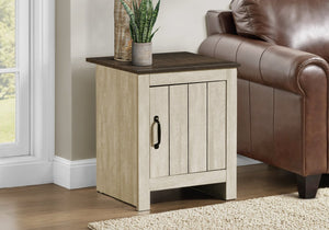 English Elm Accent Side Table Rustic Grey Laminate Compact Storage Cabinet Transitional Bedroom B2710P461655