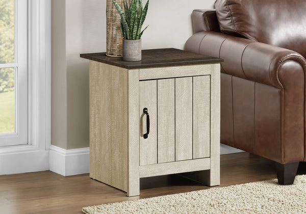 English Elm Accent Side Table Rustic Grey Laminate Compact Storage Cabinet Transitional Bedroom B2710P461655