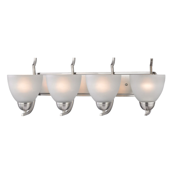 Thomas Lighting Kingston Two Light Vanity Fixture with Bell Glass Shades for Bathroom Elegance Silver 29 inches 1464BB/20