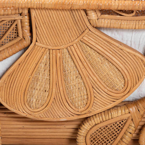 Baxton Studio Bali & Pari Aves Handwoven Rattan Daybed Flamingo Frame Boho Tropical Lounge Bed Aves-Light Honey Rattan No Mattress-Daybed