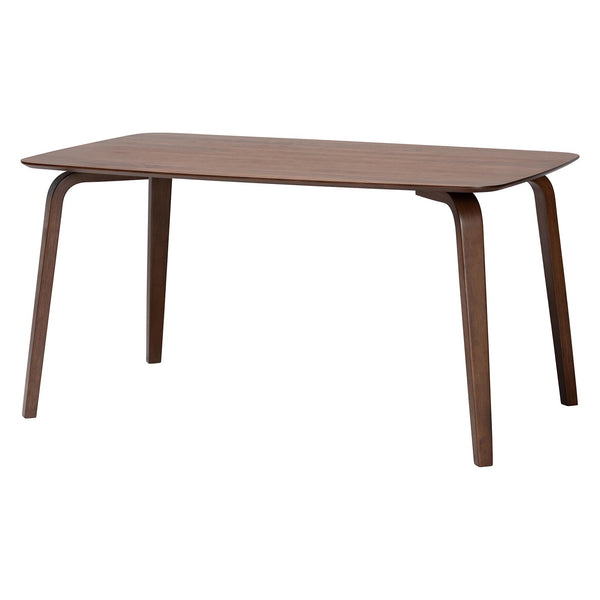 Baxton Studio Baxton Billie 5-Piece Wood Dining Set — Mid-Century Bentwood Chairs & Rectangular Walnut Table, Durable Finish Billie-Walnut-5PC Dining Set
