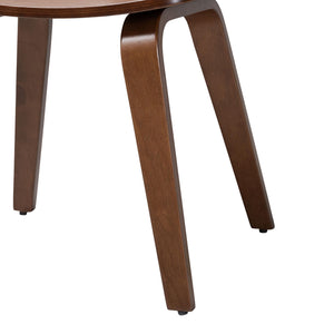 Baxton Studio Baxton Billie Walnut 2-Piece Bentwood Dining Chairs — Mid-Century Ergonomic Seats, Sculptural Design Billie-Walnut-DC