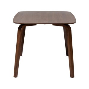 Baxton Studio Baxton Billie Mid-Century Dining Table With Sculptural Bentwood Legs, Solid Rubberwood, Seats 4–6 Billie-Walnut-Rectangle-DT