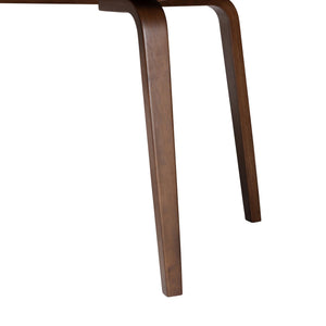 Baxton Studio Baxton Billie Mid-Century Dining Table With Sculptural Bentwood Legs, Solid Rubberwood, Seats 4–6 Billie-Walnut-Rectangle-DT