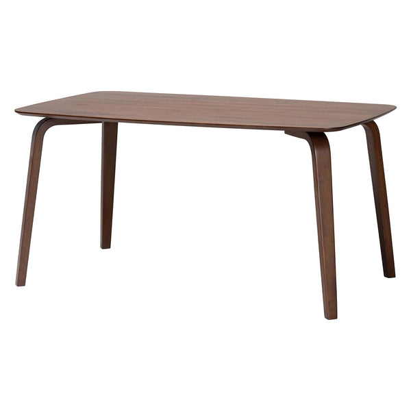Baxton Studio Baxton Fremont 5-Piece Mid-Century Dining Set With Cushioned Contoured Chairs And Tapered Legs 47.20" W x 29.50" D x 29.50" H Everwood/Fiesta-Taupe/Walnut-5PC Dining Set