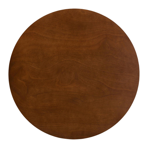 Baxton Studio Baxton Fremont 5-Piece Mid-Century Dining Set With Cushioned Contoured Chairs And Tapered Legs 39.40" W x 39.40" D x 29.50" H Everwood/Hexa-Taupe/Walnut-5PC Dining Set