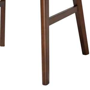 Baxton Studio Baxton Everwood 2-Piece Dining Chair Set — Mid-Century Bentwood Curved Back With Padded Seats, Solid Rubberwood Durability Everwood-Taupe/Walnut-DC